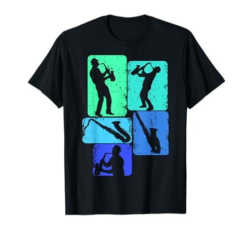 Saxophon Saxophonist Kinder Jungen Herren T-Shirt von Coole Saxophonisten & Jazz Musiker Geschenke