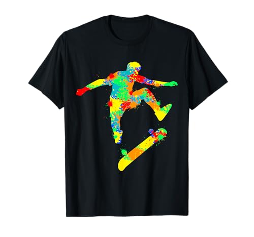 Skateboard Skater Stunt Skater Jungen Kinder T-Shirt von Coole Skateboard & Skater Motiv Geschenkideen