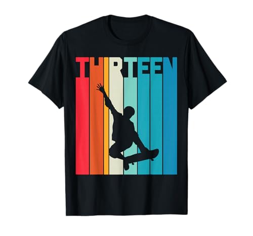 13. Geburtstag Geschenk Jungs Kinder Skater Skateboard Fan T-Shirt von Coole Skater Geburtstag Geschenke Jungen Kinder