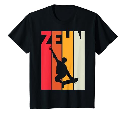 10. Geburtstag Geschenk Jungs Kinder Skater Skateboard Fan T-Shirt von Coole Skater Geburtstag Geschenke Jungen Kinder