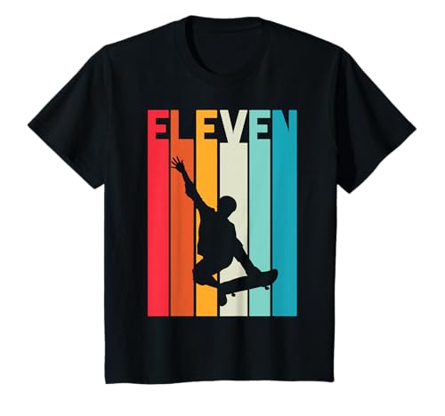 11. Geburtstag Geschenk Jungs Kinder Skater Skateboard Fan T-Shirt von Coole Skater Geburtstag Geschenke Jungen Kinder