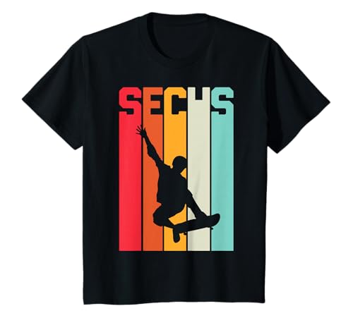 6. Geburtstag Geschenk Jungs Kinder Skater Skateboard Fan T-Shirt 6. Geburtstag Geschenk Jungs Kinder Skater Skateboard Fan T-Shirt von Coole Skater Geburtstag Geschenke Jungen Kinder