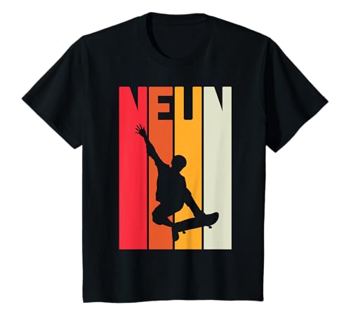 9. Geburtstag Geschenk Jungs Kinder Skater Skateboard Fan T-Shirt von Coole Skater Geburtstag Geschenke Jungen Kinder