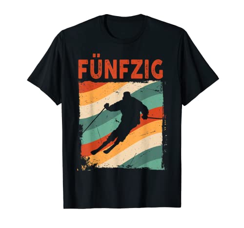 50. Geburtstag Geschenk Jungs Cooles Vintage Ski Fahrer T-Shirt von Coole Ski Geburtstagsgeschenke für Jungen Kinder