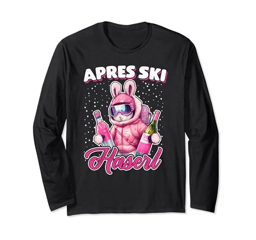 Apres Ski Rabbit Skihaserl Damen Party Crew Langarmshirt von Coole Skifahren Apres Ski Wintersport Geschenke