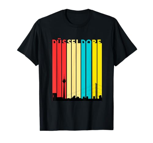 Düsseldorf Skyline Stadt am Rhein Ddorf T-Shirt T-Shirt von Coole Stadt Panorama Skyline T-Shirts