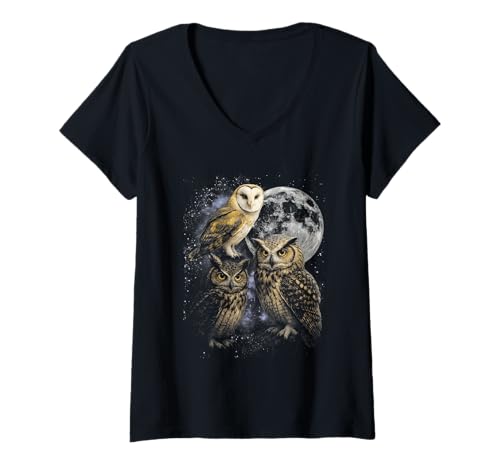 Damen Coole Eulen -Bootleg T-Shirt mit V-Ausschnitt Damen Coole Eulen -Bootleg T-Shirt mit V-Ausschnitt von Coole StreetArt -Designs