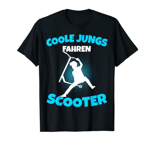 Coole Jungs fahren Scooter Stunt Roller Jungen & Kinder T-Shirt von Coole Tretroller & Scooter Motiv Geschenkideen