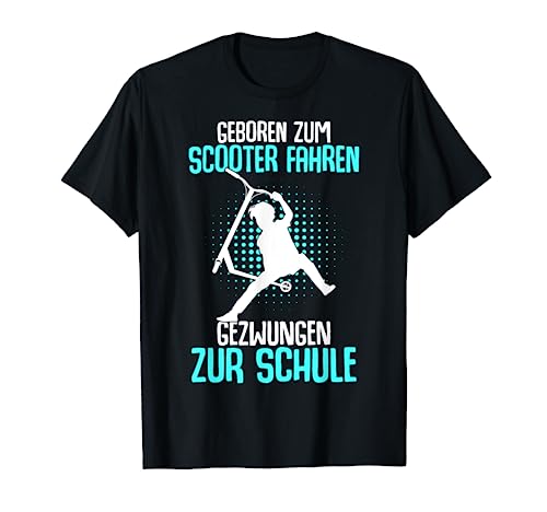 Geboren zum Scooter fahren Stunt Roller Jungen & Kinder T-Shirt von Coole Tretroller & Scooter Motiv Geschenkideen