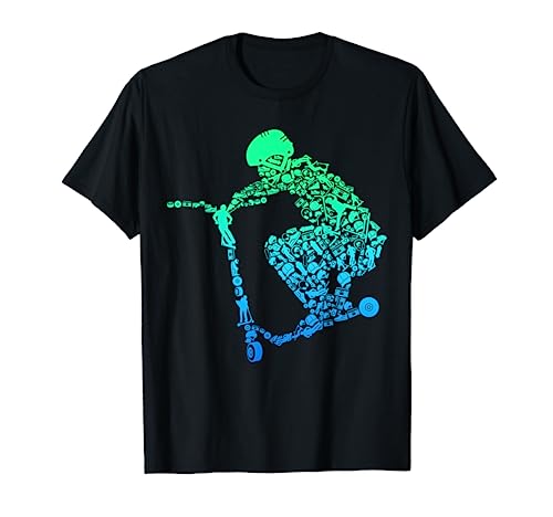 Scooter Roller Stunt Geschenk für Kinder & Jungen T-Shirt von Coole Tretroller & Scooter Motiv Geschenkideen