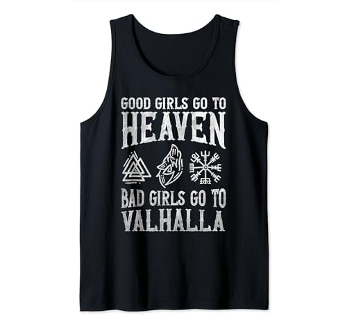 Good Girls go to Heaven Bad Girls go to Valhalla Viking Girl Tank Top von Coole Vikinger Shirts für Frauen