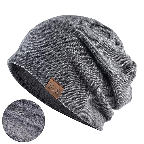 Cooleep Warme Mütze Beanie für Herren und Damen Winter Strickmützen mit Fleece Lining Unisex Slouch Beanie von Cooleep