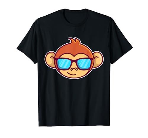 Niedlicher Affe mit Sonnenbrille für Kinder, die Affen lieben T-Shirt von Cute Monkey With Sunglasses Design Co.