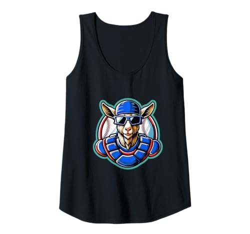 Damen Baseball Känguru Catcher mit Sonnenbrille Tank Top Damen Baseball Känguru Catcher mit Sonnenbrille Tank Top von Cooler Baseball Catcher Pitcher Sport Spaß Ziege