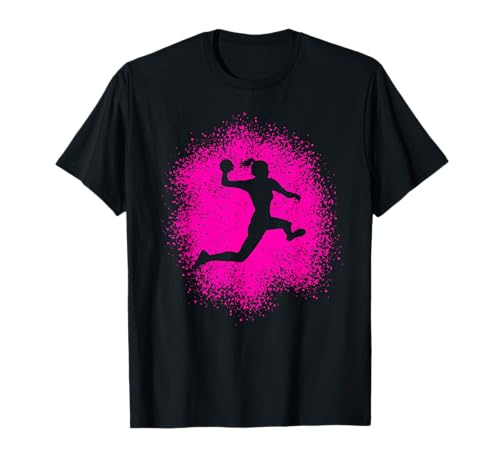 Handballspieler Damen Mädchen T-Shirt von Cooler Handball Slogan