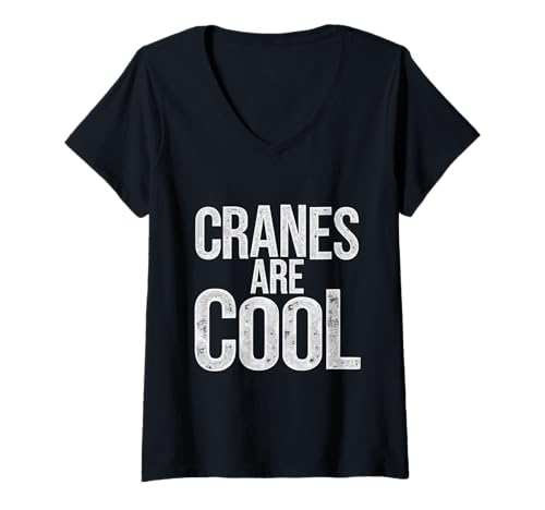 Damen Cranes Are Cool Bediener Schwerer Maschinen - T-Shirt mit V-Ausschnitt Damen Cranes Are Cool Bediener Schwerer Maschinen - T-Shirt mit V-Ausschnitt von Cooler Kranführer