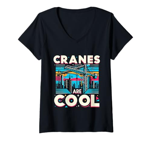 Damen Cranes Are Cool Bediener Schwerer Maschinen |||- T-Shirt mit V-Ausschnitt Damen Cranes Are Cool Bediener Schwerer Maschinen |||- T-Shirt mit V-Ausschnitt von Cooler Kranführer