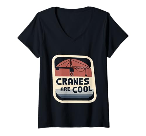 Damen Cranes Are Cool Bediener Schwerer Maschinen |||- T-Shirt mit V-Ausschnitt Damen Cranes Are Cool Bediener Schwerer Maschinen |||- T-Shirt mit V-Ausschnitt von Cooler Kranführer