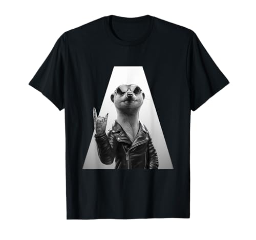 Retro Lustiges Erdmännchen Rock Musik Geschenk Mann Kinder T-Shirt von Cooles Erdmännchen Funny Outfit Frauen Männer Kind