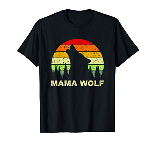 Mama Wolf Vintage Mutter Mum Rudel Mom Mutti Retro Muttertag T-Shirt Mama Wolf Vintage Mutter Mum Rudel Mom Mutti Retro Muttertag T-Shirt von Cooles Geburtstagsgeschenk & Familien Shirts Tiere