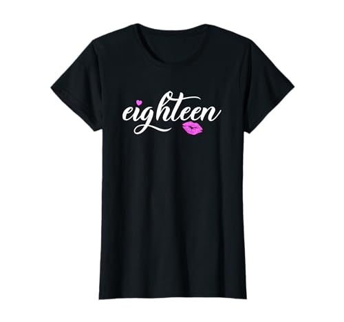 Süßes und schönes 18 Geburtstag Mädchen Geschenk Eighteen T-Shirt von Cooles Geschenk 18 Geburtstag Mädchen | 18 Jahre