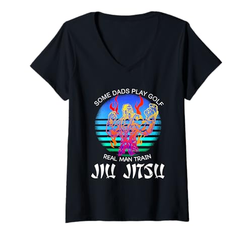 Damen Einige Väter Spielen Golf Real Man Train Jiu Jitsu T-Shirt mit V-Ausschnitt Damen Einige Väter Spielen Golf Real Man Train Jiu Jitsu T-Shirt mit V-Ausschnitt von Cooles Kampfsport MMA Jiu Jitsu Zubehör Geschenk