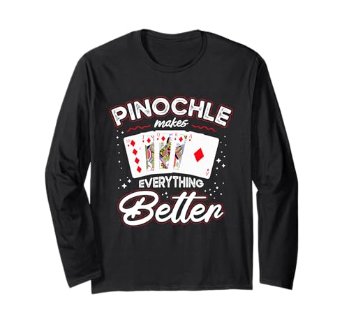 Pinochle Bash Design Männer Frauen - Karten Spieleabend Langarmshirt von Cooles Pinochle Karten Outfit