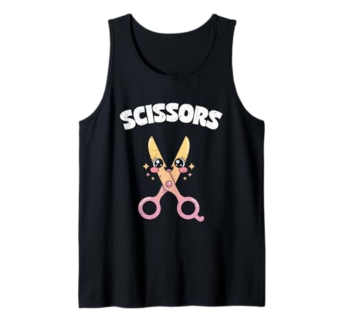 Schere Stein Papier Männer Frauen Kinder Scherencharakter Tank Top von Cooles Spiel Apparel Für Schule Und Universität