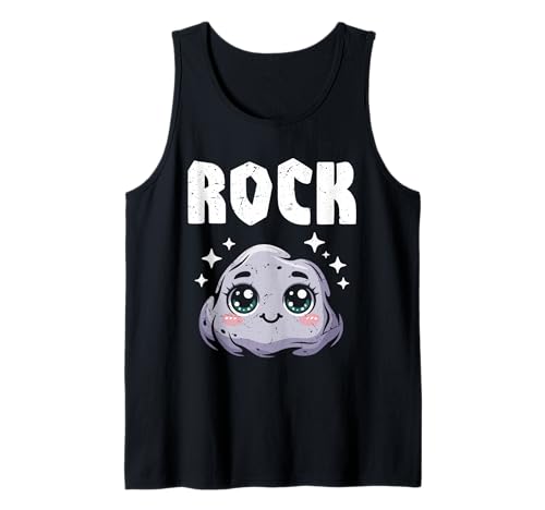 Schere Stein Papier Männer Frauen Kinder Steincharakter Tank Top von Cooles Spiel Apparel Für Schule Und Universität
