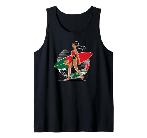 Surferin Outfit, Surfer Girl, Geschenk, Portugal, Urlaub Tank Top von Cooles Surferin Outfit, Portugal, Heidarleiki