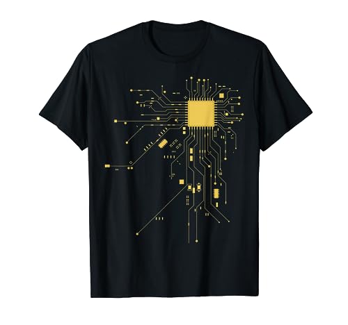 Cooles T-Shirt Geek CPU - Herren - Erwachsene Männer - Schwarz - S - T-Shirt mit kurzen Ärmeln von Cooles T-Shirt Geek CPU