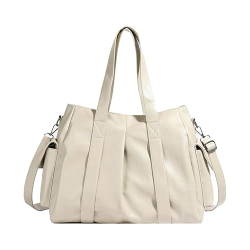 Coolives Damen Handtasche Große Schultertasche Shopper Damenhandtasche Henkeltasche aus PU-Leder Tasche Damentasche Umhängetasche Taschen für Frauen Mutter Weiß von Coolives