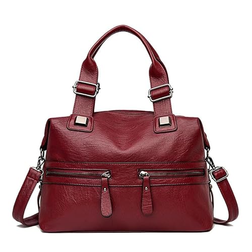 Coolives Damen Hobo Handtasche Henkeltasche Damenhandtasche Schultertasche aus PU-Leder Tasche Damentasche Umhängetasche Taschen für Frauen Mutter Rot von Coolives