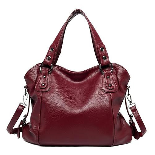 Coolives Damen Hobo Schultertasche Schultergurttasche Shopper Handtasche Große Damenhandtasche Henkeltasche aus PU-Leder Tasche Damentasche Umhängetasche Taschen für Frauen Mutter Rot Coolives Damen Hobo Schultertasche Schultergurttasche Shopper Handtasche Große Damenhandtasche Henkeltasche aus PU-Leder Tasche Damentasche Umhängetasche Taschen für Frauen Mutter Rot von Coolives