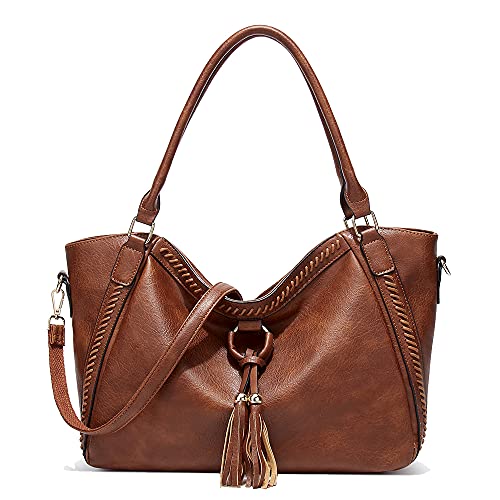 Coolives Damen Shopper Tasche aus Leder Große Schultertasche Handtasche Umhängetasche Tote Taschen Elegant Henkeltasche Cross-body Tasche Hobo Tasche für Dame EINWEG von Coolives