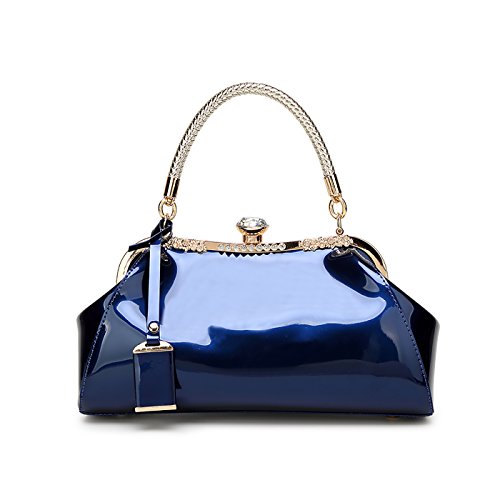 Coolives Damen Tasche Handtasche aus PU-Lackleder Henkeltasche Schultertasche Umhängetasche für die Hochzeit Königsblau EINWEG Coolives Damen Tasche Handtasche aus PU-Lackleder Henkeltasche Schultertasche Umhängetasche für die Hochzeit Königsblau EINWEG von Coolives