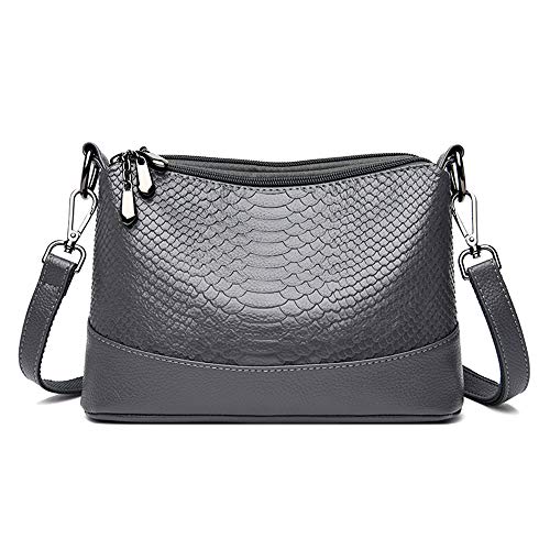 Coolives Damen Umhängetasche aus PU-Leder Kleine Hobo Schultertasche Handtasche Elegant Henkeltasche Tasche für Dame Grau EINWEG von Coolives