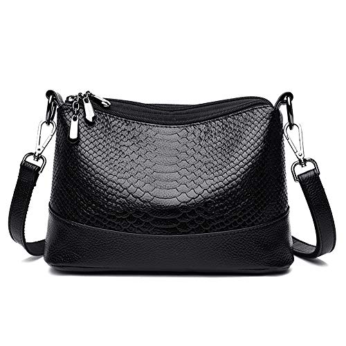 Coolives Damen Umhängetasche aus PU-Leder Kleine Hobo Schultertasche Handtasche Elegant Henkeltasche Tasche für Dame Schwarz EINWEG von Coolives