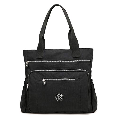 Coolives Damen Vintage Handtasche Casual Schultertasche für Frauen Schwarz EINWEG von Coolives