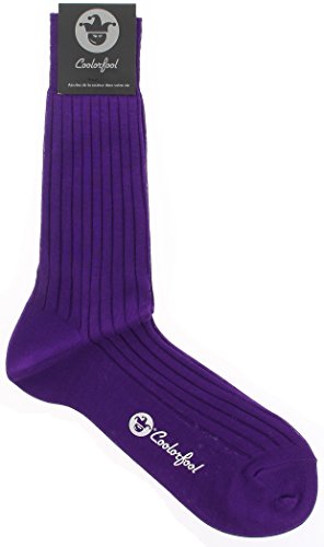 Coolorfool Herren Socken Violett violett 43-45 von Coolorfool