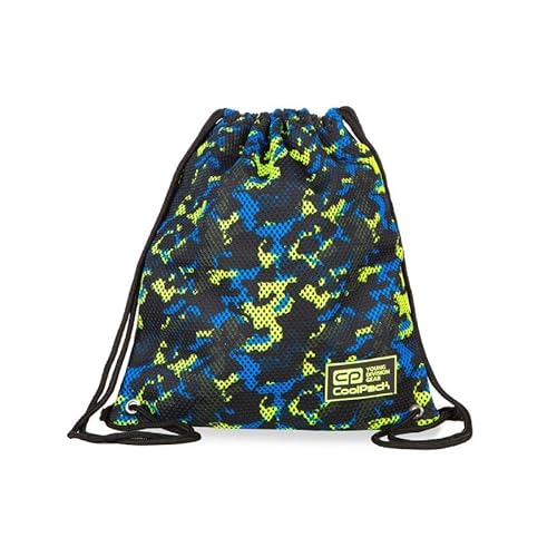 Coolpack B74068, Turnbeutel SPRINT LINE CAMO MESH YELLOW, Multicolor von Coolpack