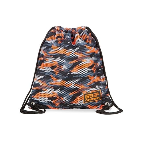 Coolpack B74069, Turnbeutel SPRINT LINE CAMO MESH ORANGE, Multicolor von Coolpack