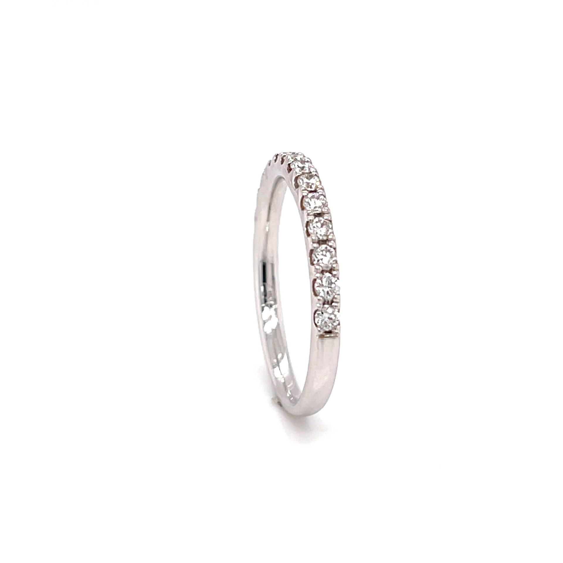 Vor-Besitz18Ct Weißgold Micro Set Diamant Ehering, Ewigkeit Ring, Kleid Ring Gewicht 0, 32 Ct, Handgefertigt, Voller Uk Markenzeichen, Größe K von Coolrocksjewellery