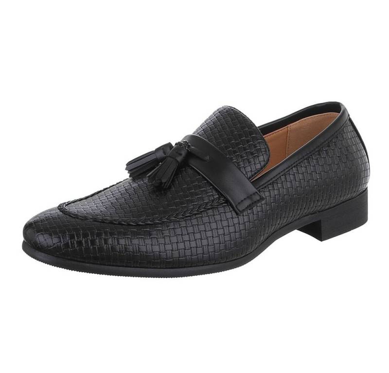 Coolwalk Elegante Herrenschuhe mit Quasten für Alltag & Freizeit Slipper (90625184) Blockabsatz Slipper in Schwarz von Coolwalk