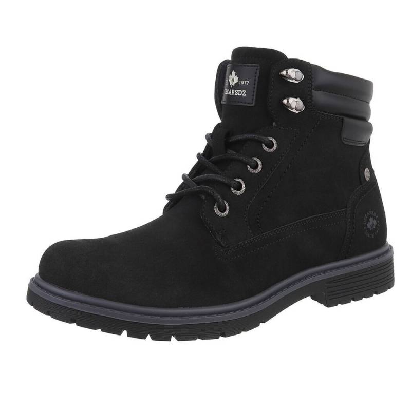 Coolwalk Herren Freizeitschuh mit hohem Komfort und modischem Design Stiefelette (90503739) Blockabsatz Boots in Schwarz von Coolwalk