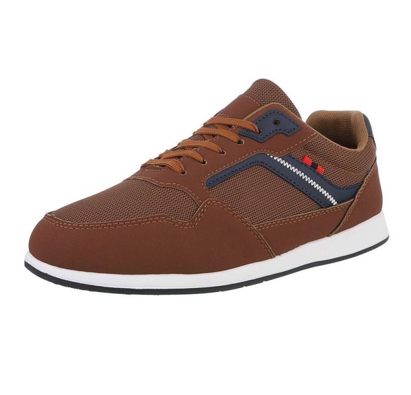 Coolwalk Herren Low-Top Freizeit Sneaker (88843892) Flach Sneakers in Camel von Coolwalk