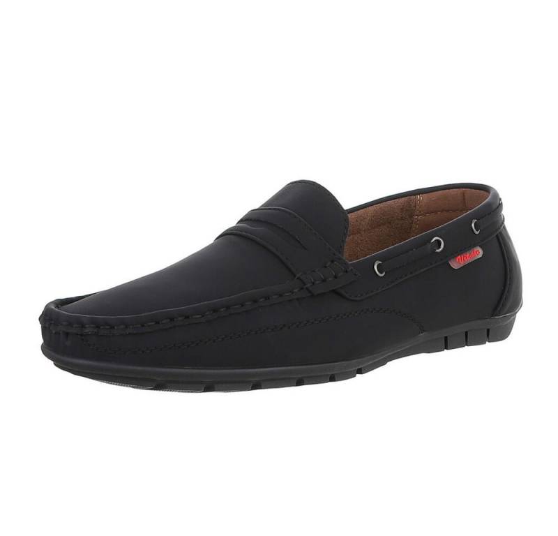 Coolwalk Herren Mokassins Freizeit Slipper (88843958) Flach Slipper in Schwarz von Coolwalk