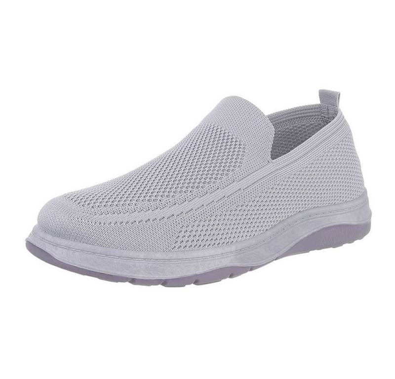 Coolwalk Herren Slip-On Schuh aus atmungsaktivem Stoff für Alltag Slipper (89951939) Flach Sneakers in Hellgrau von Coolwalk