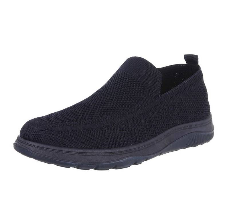 Coolwalk Herren Slip-On Schuh aus atmungsaktivem Stoff für Alltag Slipper (89951953) Flach Sneakers in Dunkelblau von Coolwalk