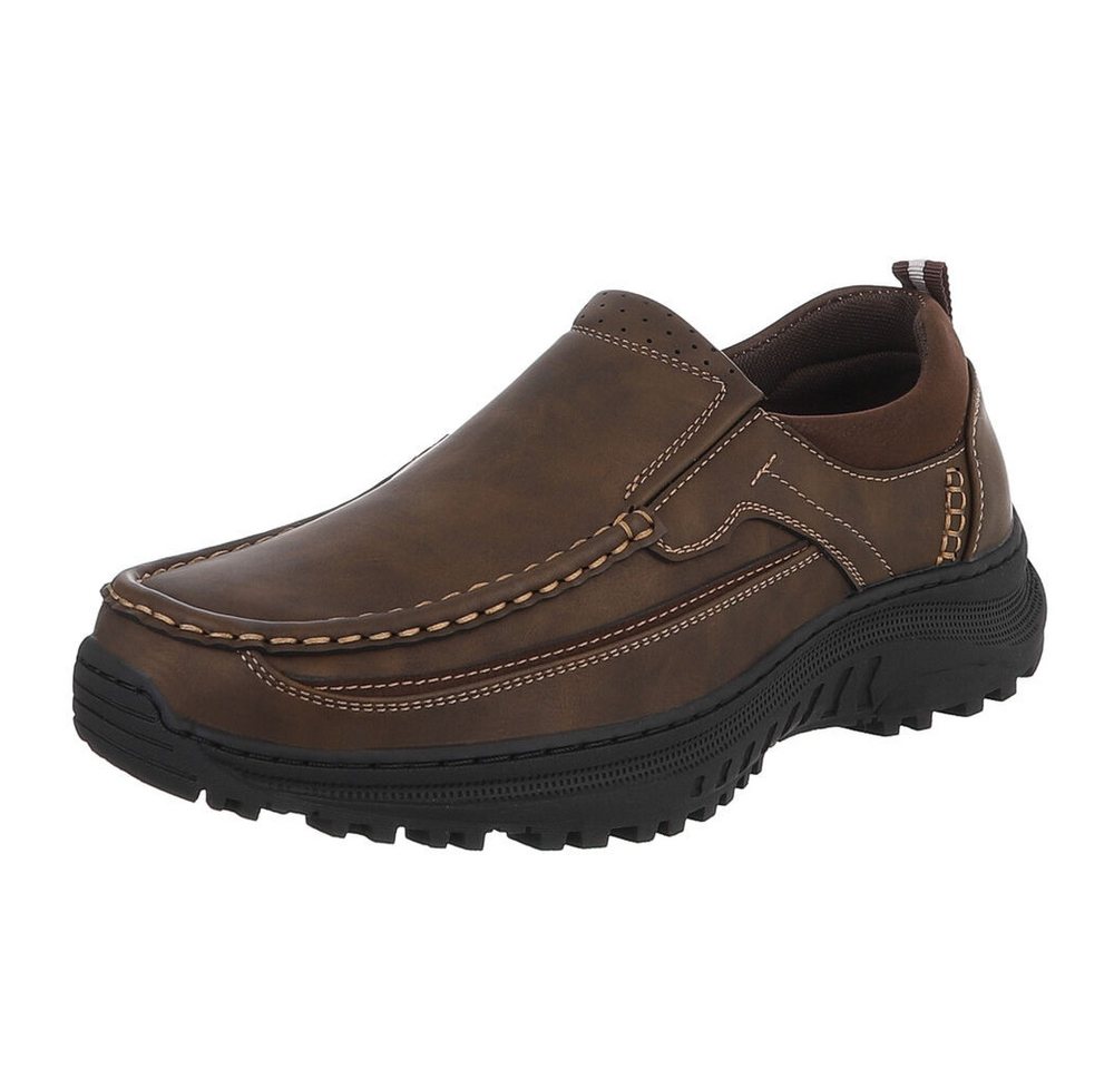 Coolwalk Herrenschuh – Bequemer Slip-On für Freizeit und Alltag Slipper (90625158) Flach Slipper in Hellbraun von Coolwalk
